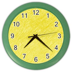 Yellow Pattern Color Wall Clocks