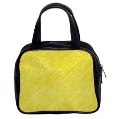 Yellow Pattern Classic Handbags (2 Sides)