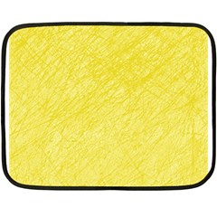 Yellow Pattern Double Sided Fleece Blanket (mini)  by Valentinaart