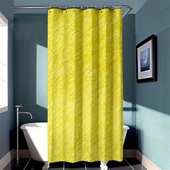 Yellow Pattern Shower Curtain 36  X 72  (stall) 