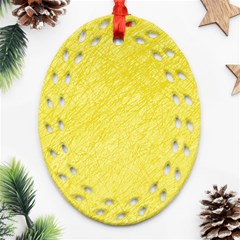 Yellow Pattern Oval Filigree Ornament (2-side) 