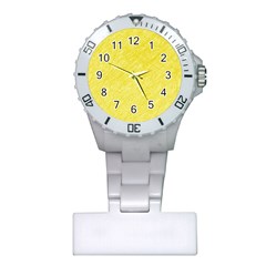 Yellow Pattern Plastic Nurses Watch