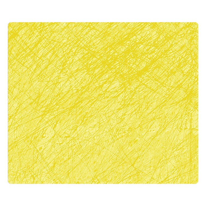 Yellow pattern Double Sided Flano Blanket (Small) 