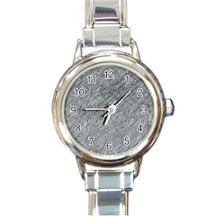 Gray Pattern Round Italian Charm Watch