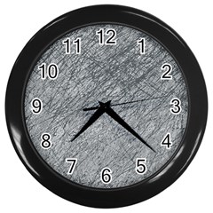 Gray Pattern Wall Clocks (black)