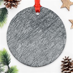 Gray Pattern Round Ornament (two Sides) 