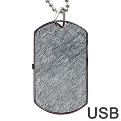 Gray Pattern Dog Tag Usb Flash (one Side) by Valentinaart