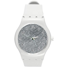 Gray Pattern Round Plastic Sport Watch (m)