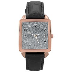 Gray Pattern Rose Gold Leather Watch  by Valentinaart