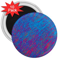 Blue Pattern 3  Magnets (10 Pack) 