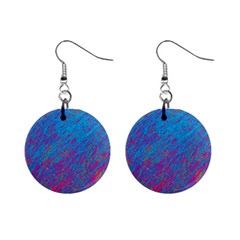 Blue Pattern Mini Button Earrings