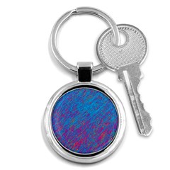 Blue Pattern Key Chains (round)  by Valentinaart