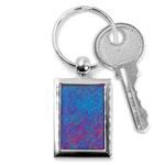 Blue pattern Key Chains (Rectangle)  Front