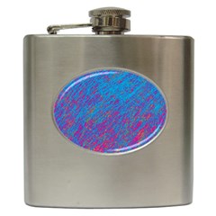 Blue Pattern Hip Flask (6 Oz)