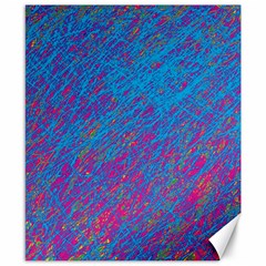 Blue Pattern Canvas 8  X 10 