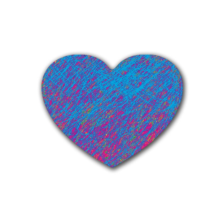 Blue pattern Heart Coaster (4 pack) 