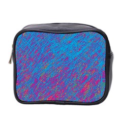 Blue Pattern Mini Toiletries Bag 2-side