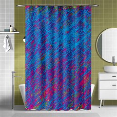 Blue Pattern Shower Curtain 48  X 72  (small) 