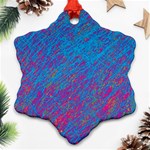 Blue pattern Ornament (Snowflake)  Front