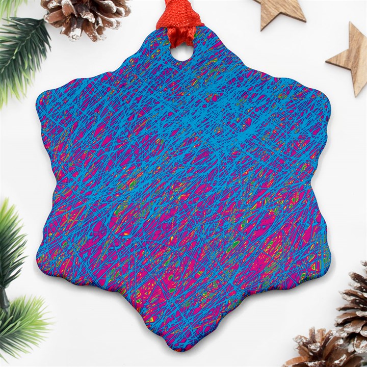 Blue pattern Ornament (Snowflake) 