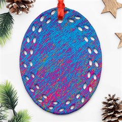 Blue Pattern Ornament (oval Filigree) 