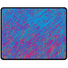 Blue Pattern Double Sided Fleece Blanket (medium) 