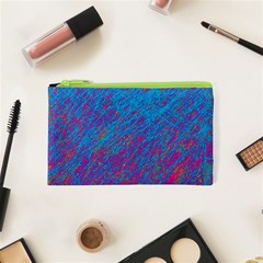 Blue Pattern Cosmetic Bag (xs) by Valentinaart