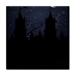 Dark Scene Illustration Tile Coasters