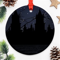 Dark Scene Illustration Ornament (Round) 