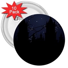 Dark Scene Illustration 3  Buttons (10 pack) 