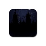 Dark Scene Illustration Rubber Square Coaster (4 pack)  Front