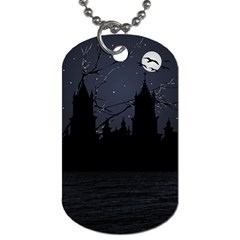 Dark Scene Illustration Dog Tag (One Side)