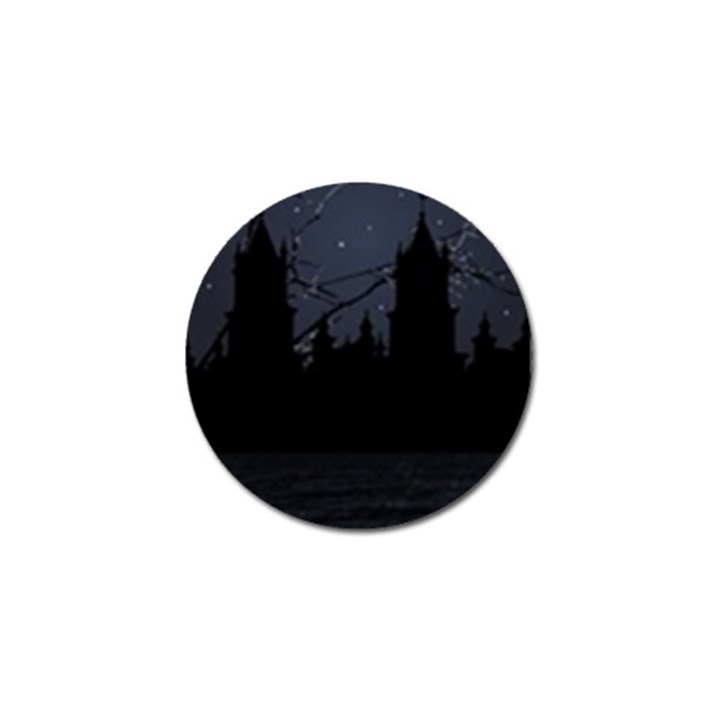 Dark Scene Illustration Golf Ball Marker