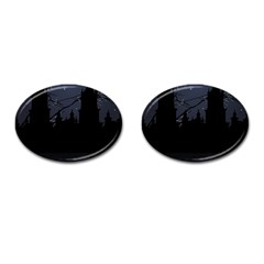 Dark Scene Illustration Cufflinks (Oval)