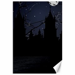 Dark Scene Illustration Canvas 12  x 18  