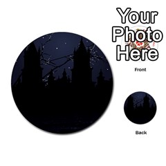 Dark Scene Illustration Multi-purpose Cards (Round) 