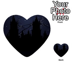 Dark Scene Illustration Multi-purpose Cards (Heart) 