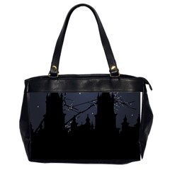 Dark Scene Illustration Office Handbags (2 Sides) 