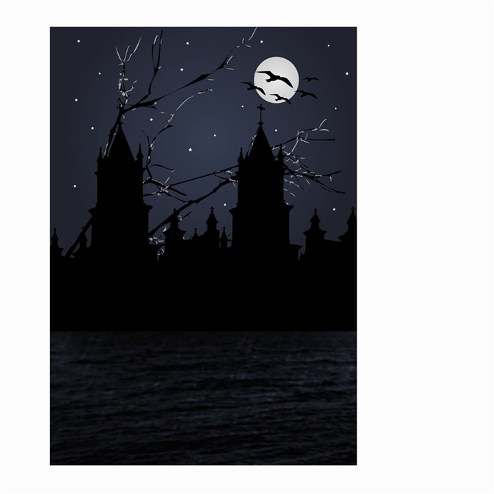 Dark Scene Illustration Large Garden Flag (Two Sides)