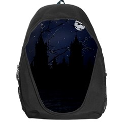 Dark Scene Illustration Backpack Bag