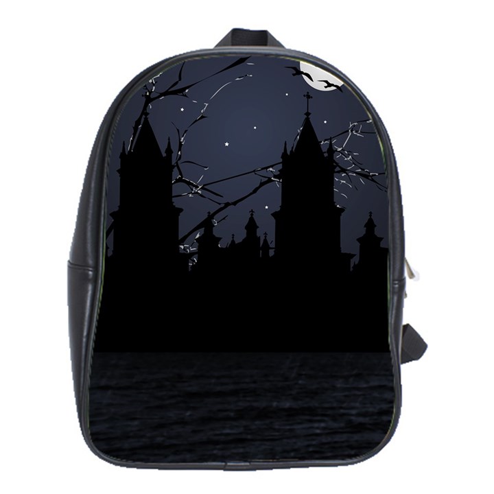 Dark Scene Illustration School Bags (XL) 