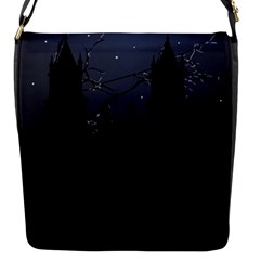 Dark Scene Illustration Flap Messenger Bag (S)