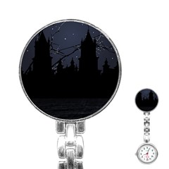 Dark Scene Illustration Stainless Steel Nurses Watch