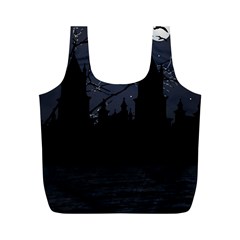 Dark Scene Illustration Full Print Recycle Bags (M) 