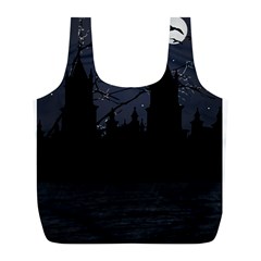 Dark Scene Illustration Full Print Recycle Bags (L) 