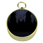 Dark Scene Illustration Gold Compasses Front