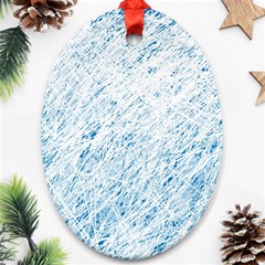 Blue Pattern Ornament (oval) 