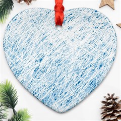 Blue Pattern Ornament (heart) 