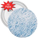 Blue pattern 3  Buttons (10 pack)  Front