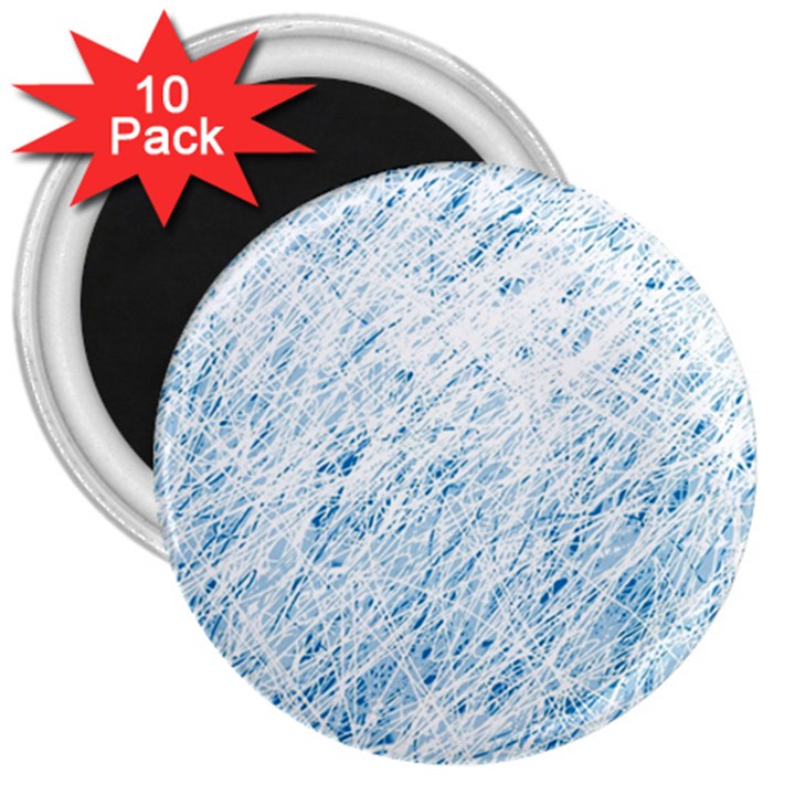 Blue pattern 3  Magnets (10 pack) 